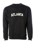 Atlanta Varsity Crewneck Sweatshirt - Felt Lettering (Bone)