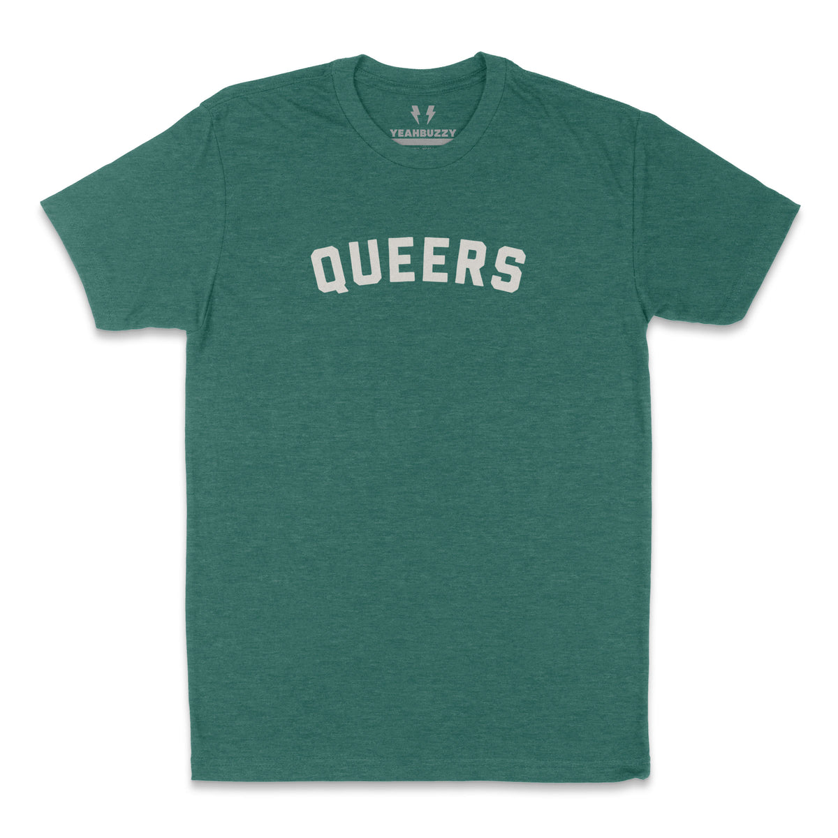 QUEERS Varsity Tee - Forest Green
